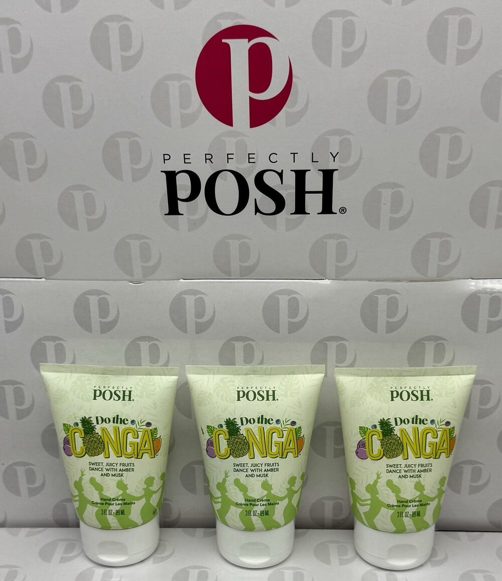 Qty 3 - Perfectly Posh - DO THE CONGA - Big Fat Yummy Hand Creme 3 Fl oz Cream